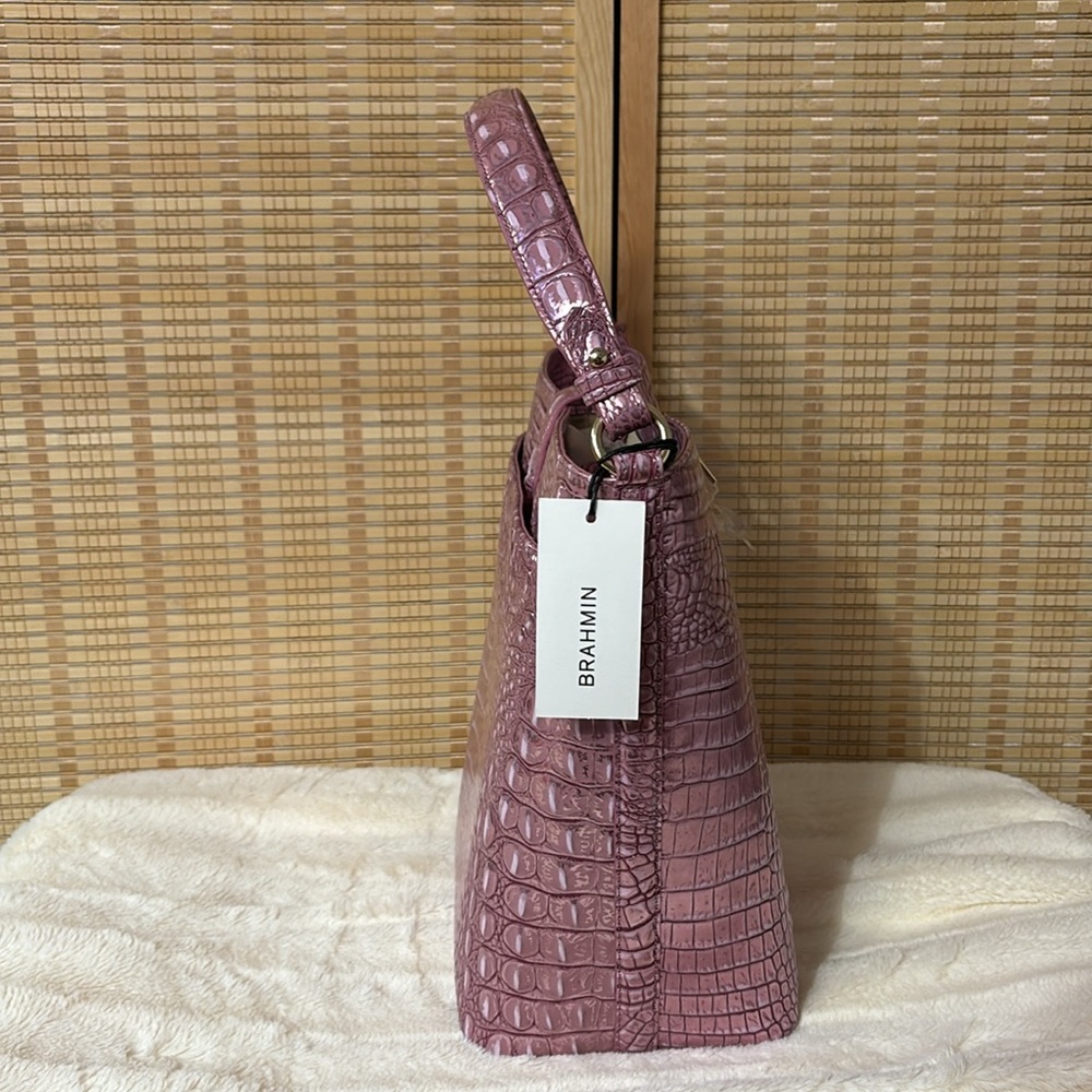 Brahmin Melbourne Collection Mulberry Potion Shira Bucket Bag - Picture 8 of 12